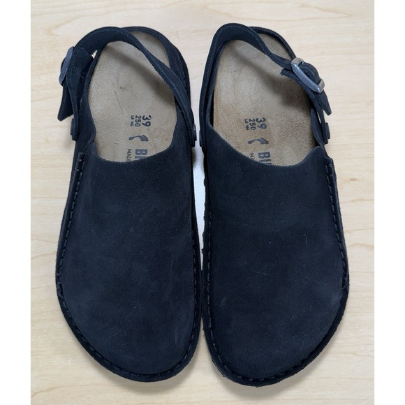 Birkenstock Lutry Premium Suede Suede Leather Black EU 39 US 8 - Picture 8 of 11